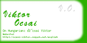 viktor ocsai business card
